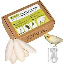 4.3"-4.7" Cuttlebone for Birds,Parakeets Cuddle Bone Beak Trimming,Premium Calcium Natural Cuttlefish Bone for Parrot,Cockatiel,Budgie,Tortoise, Snails,Reptiles,20 Pcs