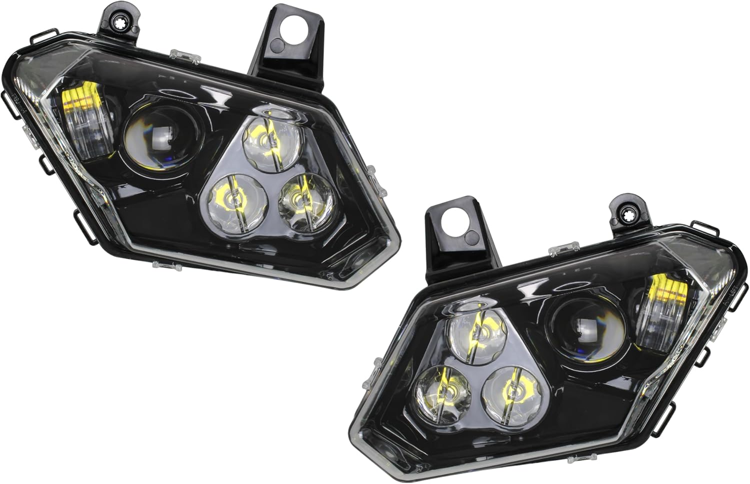 SAUTVS LED Headlights for Maverick Trail Sport Commander, LED Head lamp halo light Clear Lens for Can-Am Trail Sport Max 800 1000 2018-2025 / Commander & Max 1000R 2021-2025 Accessories (2PCS)