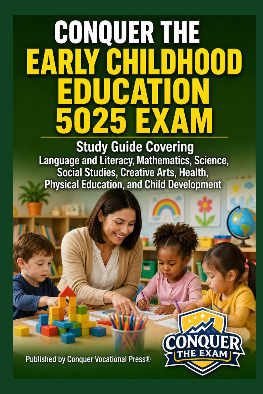 Conquer the Early Childhood Education 5025 Exam: Study Guide Covering Language and Literacy, Mathematics, Science, Social Studies, Creative Arts, ... (Conquer Teacher Certification Exams)