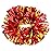 Hooshing 2PCS Red and Gold Pom Poms Cheerleading with Baton Handle for Team Spirit Sports Dance Cheering Kids Adults