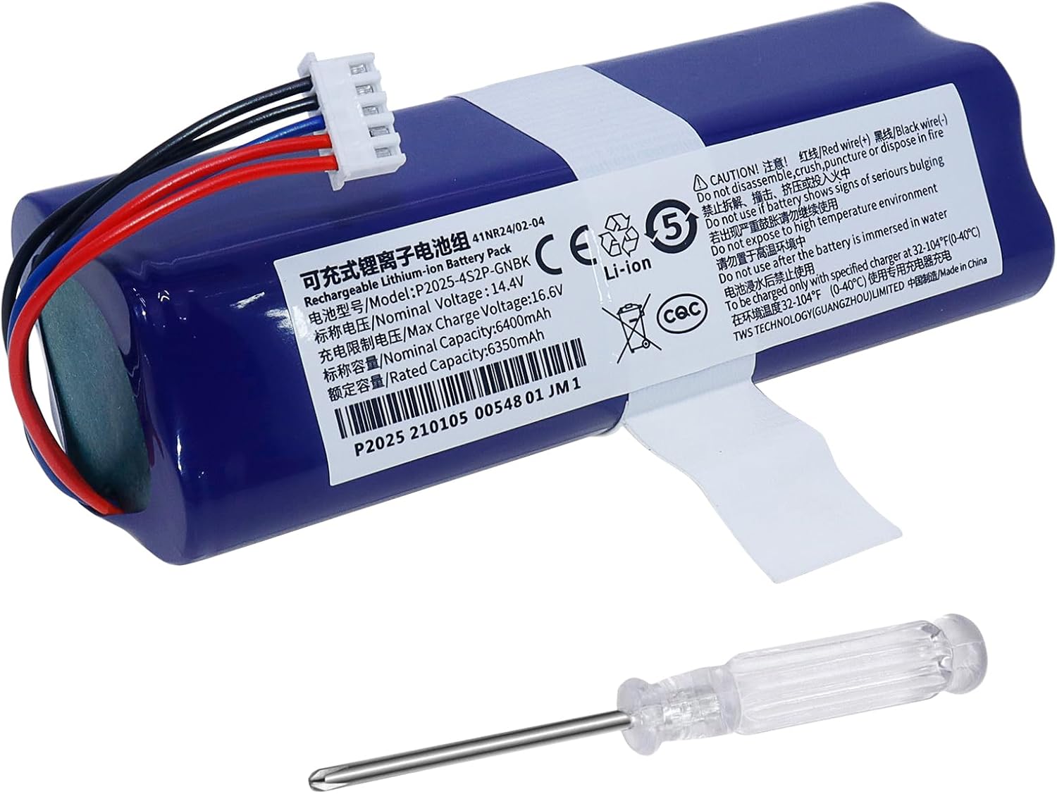 Battery Replacement for Ecovacs Deebot T8Aivi, T8Max,T8+ T9Aivi,T9Max, T9Power, T8+ X1, OmniX1, TurboX1 Plus T10 Omni T10 Turbo Robot Vacuum Cleaners