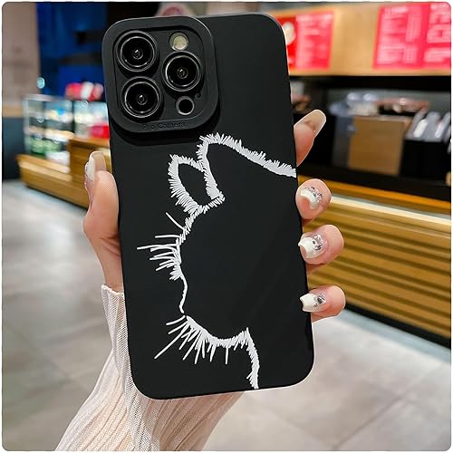 VirgoCCY Funda de teléfono Kawaii para iPhone 14 Pro Max, bonito y divertido patrón estético de gato diseñado para mujeres y niñas, funda protectora