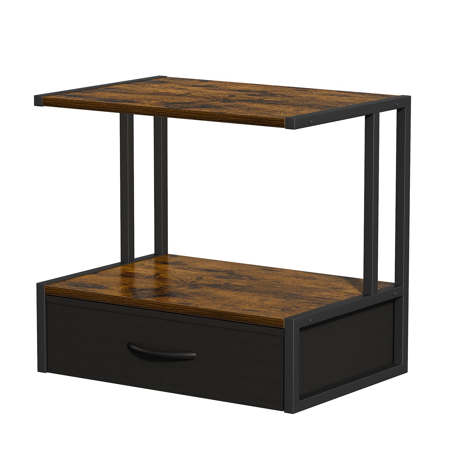 Soporte de impresora con almacenamiento para escritorio, con cajón de tela, soporte de impresora de escritorio, organizador para oficina en casa, para mesa de impresora sobre y debajo del 8