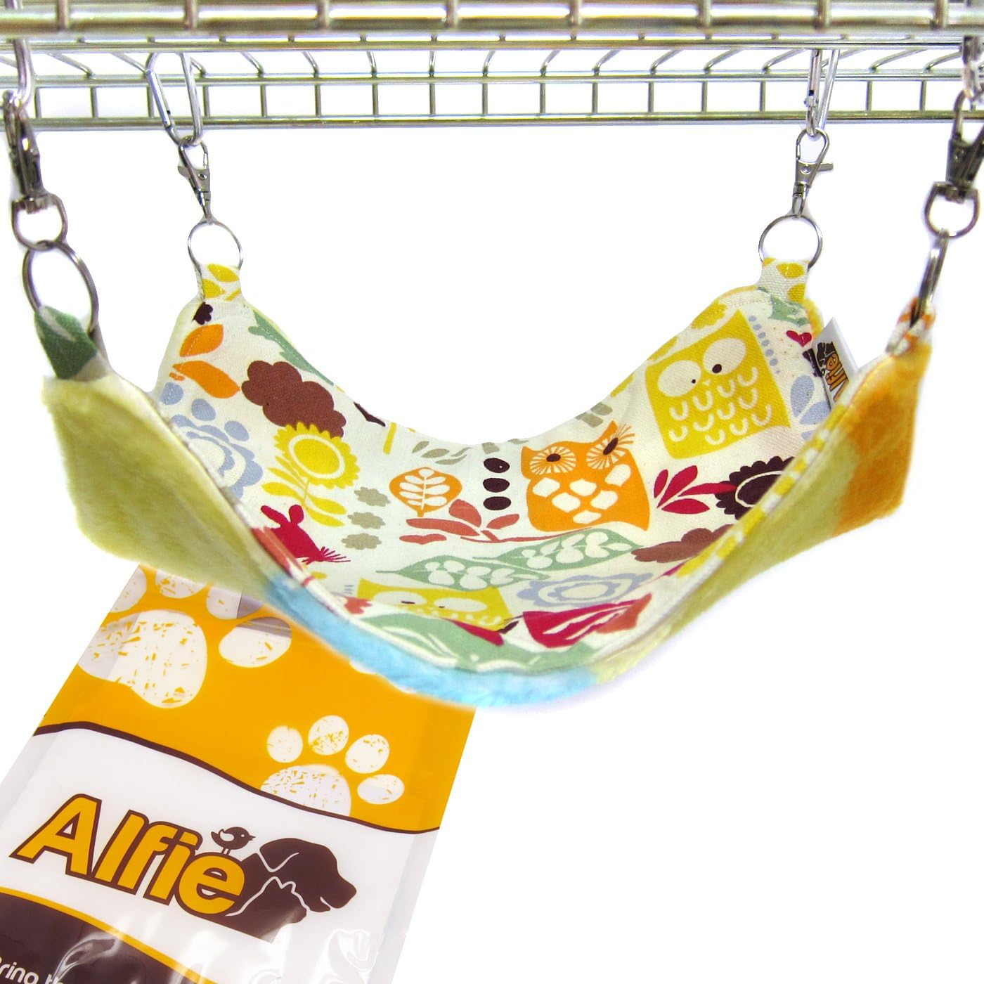 Alfie Pet - Paisley Reversiable All-Season Hammock for Small Animals Like Guinea Pig and Rabbit - Pattern: Animal, Size: L