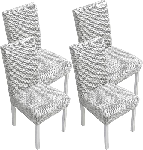Miniatura 23 de Juego de fundas para sillas de comedor, fundas elásticas para sillas de comedor, fundas de asiento para sillas Parsons, fundas para sillas de Café