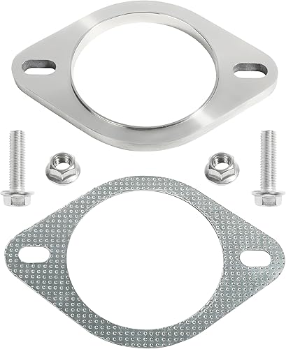 Junta de escape de 2 pernos de 3 pulgadas, kit de conexión de brida de escape de acero inoxidable, accesorios de automóvil, brida de tubo de escape