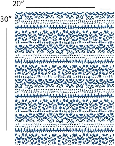 Miniatura 3 de Papel de seda con diseños papel de seda azul y blanco para envolver regalos manualidades 24 hojas decorativas de 20 x 30 pulgadas encaje persiano