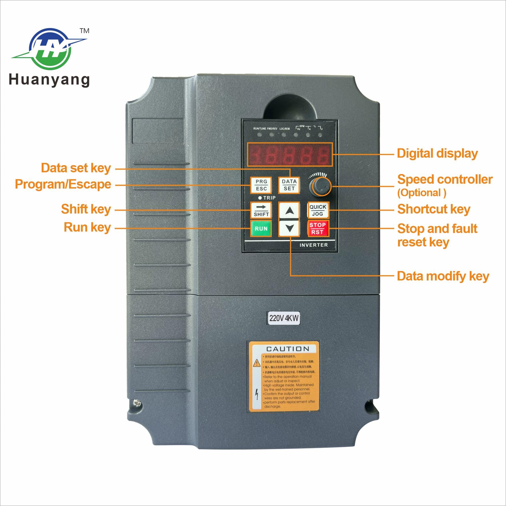 Vektor regulación, Computer ized Numerical Control (CNC), variador de frecuencia (VFD), el Motor Inverter convertidor 220 V 4.0 kW 5PS para eje motor, control de la Velocidad, huanyang GT – Serie