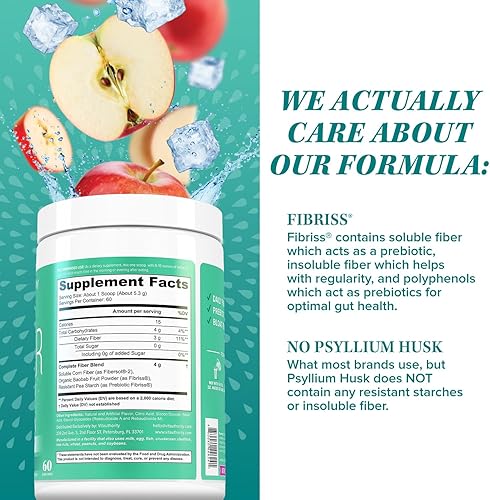 Miniatura 6 de Suplemento de fibra para limpieza de colon y desintoxicación en polvo prebiótico | Desintoxicación de limpieza de colon para mujeres | Salud