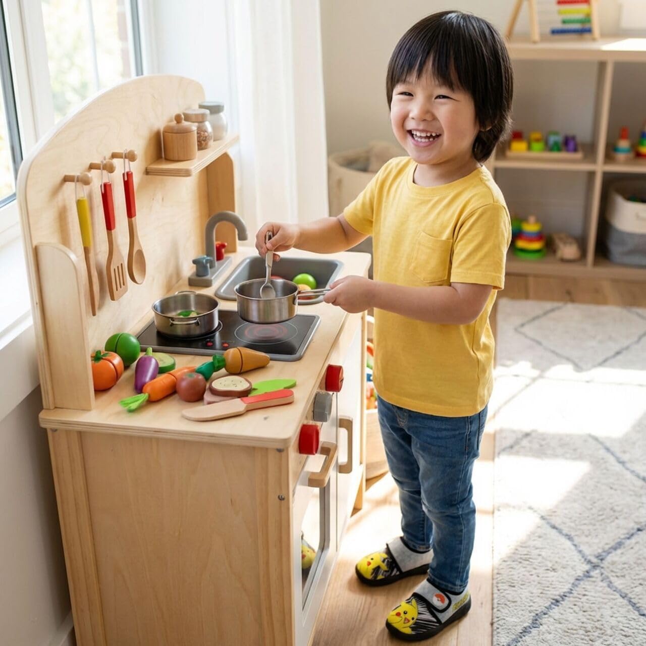 Leomil Pokémon Pantuflas niños Pantuflas niños, Ideal para el jardín de infancia o el hogar