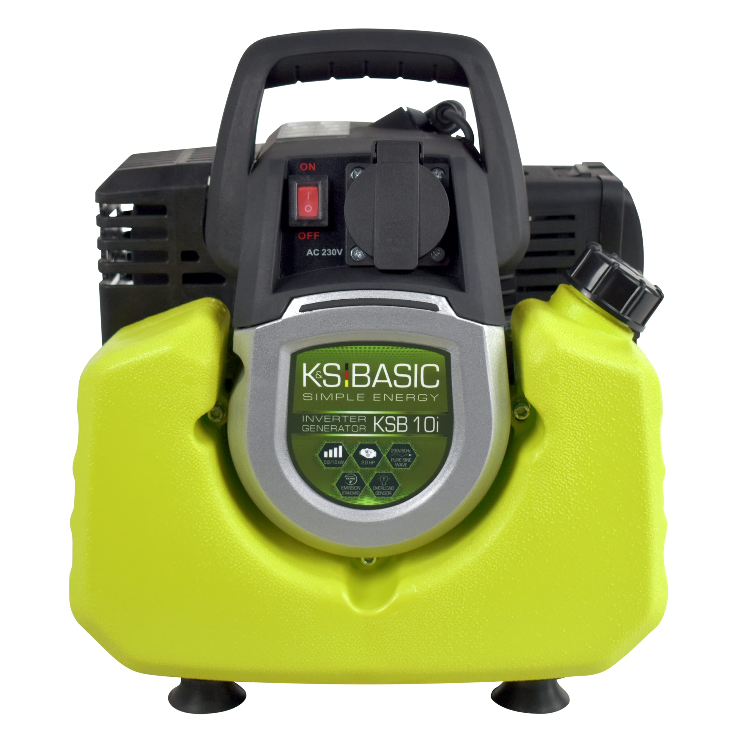 Inverter-Generator KSB 10i, stromerzeuger 1000 W, elektronische Umwandlung elektrischer Energie,notstromaggregat für empfindliche Stromverbraucher, Motor Euro 5, Schuko-Steckdose 230V, Schutzart IP23M