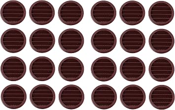 2.5" Round Plastic Louver Soffit Air Vent Reptile Screen Grille Cover 24, Brown