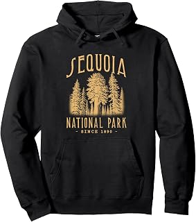 SEQUOIA NATIONAL PARK, CALIFORNIA. CAMPING, HIKER, VINTAGE Pullover Hoodie