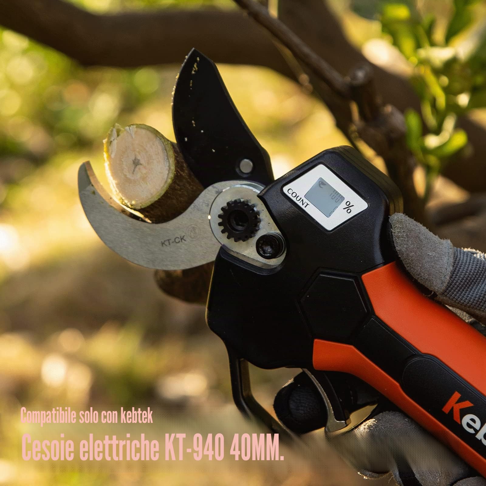 Kebtek Lama di ricambio per forbici elettriche KT940, rivestimento in teflon in acciaio ad alto tenore di carbonio SK5, diametro massimo di taglio 40 mm