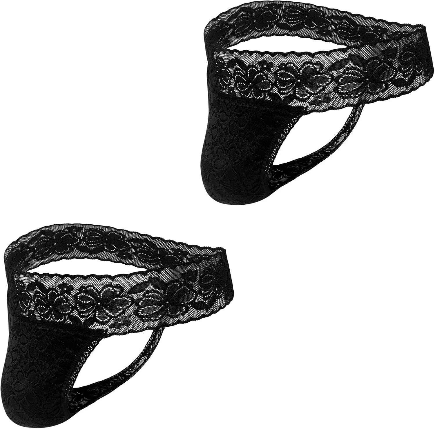 Sexy Men Lace Thong Lace T Back Thongs Panties 2Pcs S-4XL | GAREDOB Sexy Men Lace Thong Comfortable Soft Lace T Back Thongs Panties 2Pcs Size S-4XL