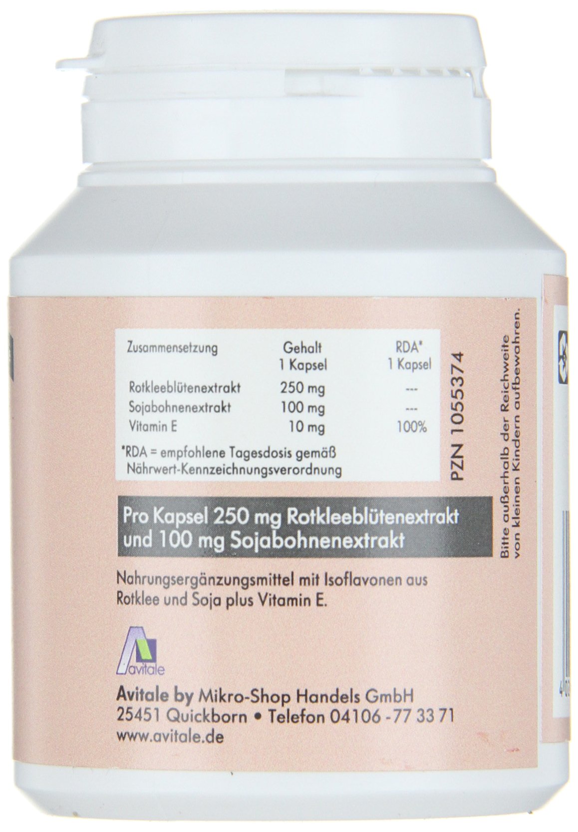 Avitale Soja Isoflavon Kapseln 60 mg + E, 120 Stück, 2er Pack (1 x 59,5 g)