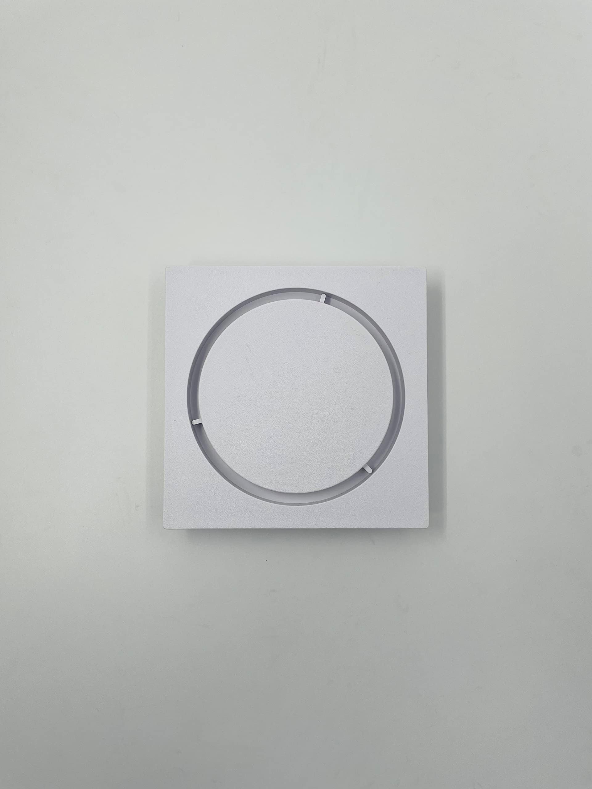 Bathroom Shower Floor Drain 15 x 15 cm or 6 x 6 inch Strainer ABS Material, White - Pack of 1 with 2 Layers - Lock Type