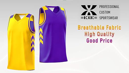 Amazon.com: KXK Youth Reversible Basketball Jersey Shirts,Fashion