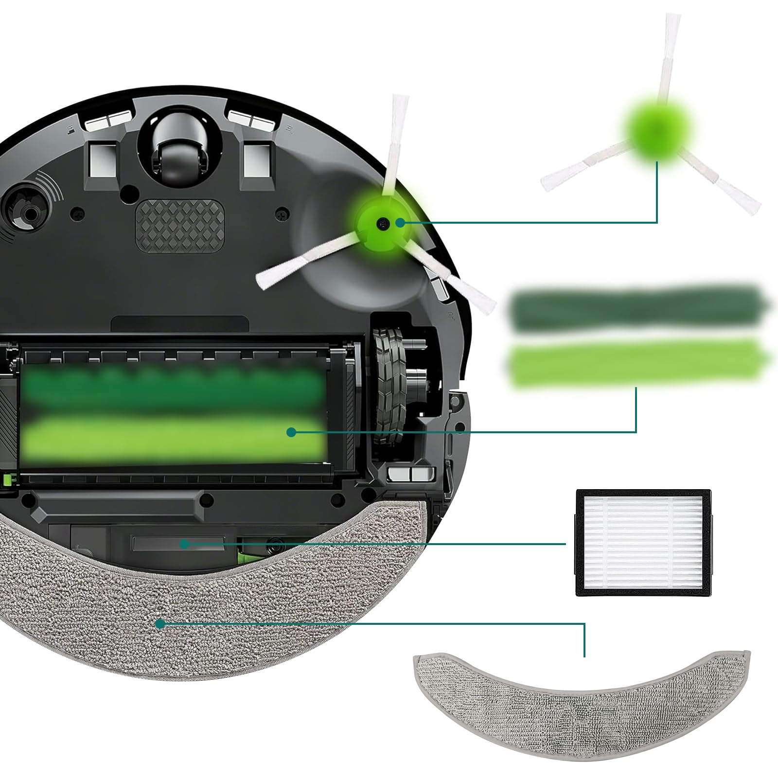 Amazon.co.jp: iRobot ルンバコンボ j7+/Plus ロボット掃除機対応 24個