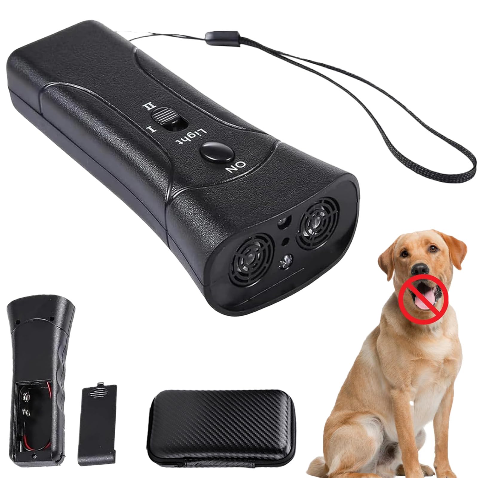 LLELEMAMO 1/2/3PCS Petgentle Dog Trainer, 2026 New Pet Gentle Anti Barking Device with HD Display & LED Flashlight, Safe & Effective Bark Silencer for All Dog Breeds, Indoor & Outdoor Use (1PC)