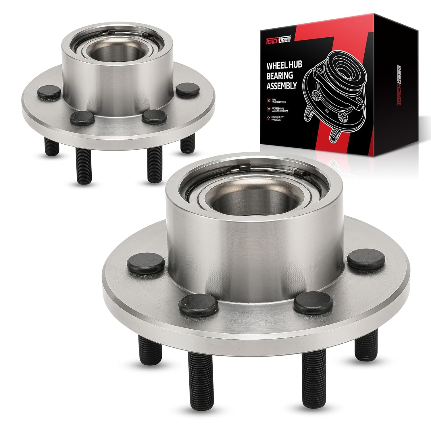 Torchbeam Pair 515032 Front Wheel Hub Bearing Assembly for 1997-2004 Dodge Dakota, 1999-2003 Dodge Durango Wheel Bearing RWD 6 Lugs
