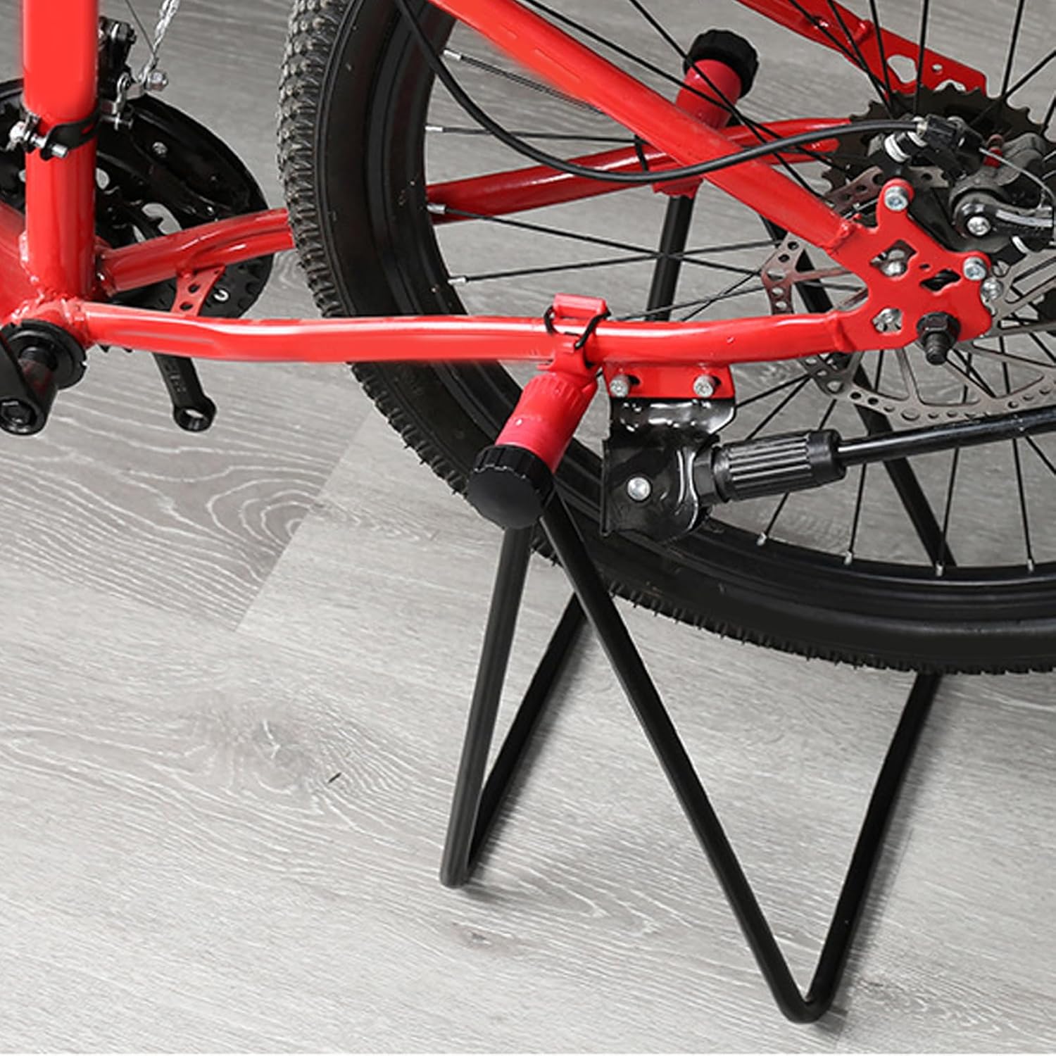 Foldable Bike Floor Stand Bike Stand Repair Rack Triangle Bike Parking Stand Holder for Mountain & Road Bicycles