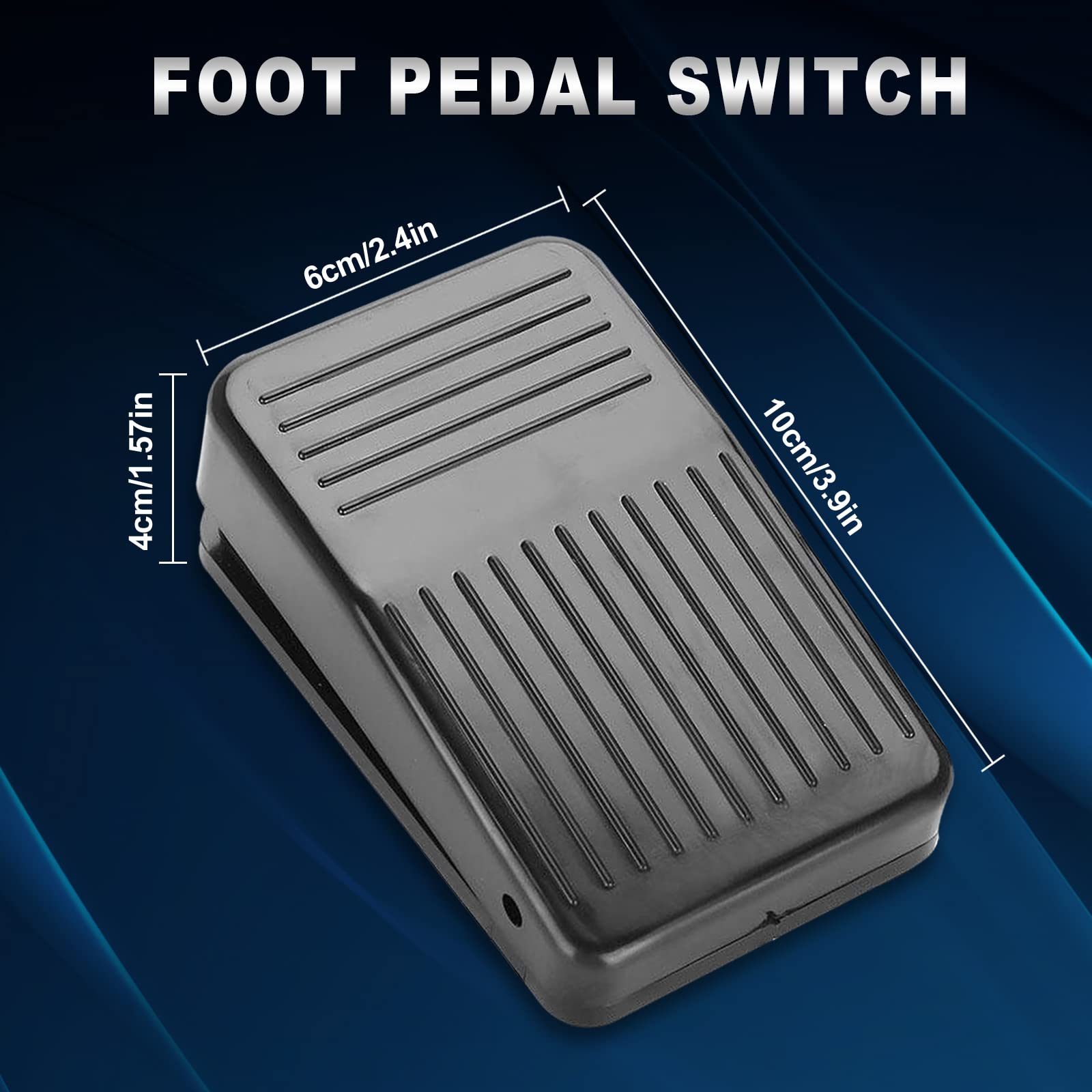 Combofix Foot Pedal Switch - Foot Pedal Control with 5'ft Clip Cord and Standard 1/4 Phono Plug for Power Supply