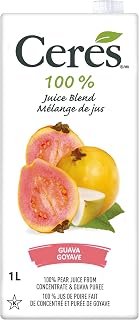 Ceres 100% Pure Guava Fruit Juice Blend - Gluten Free, No Added Sugar or Preservatives, Vitamin C Rich, 33.8 fl oz