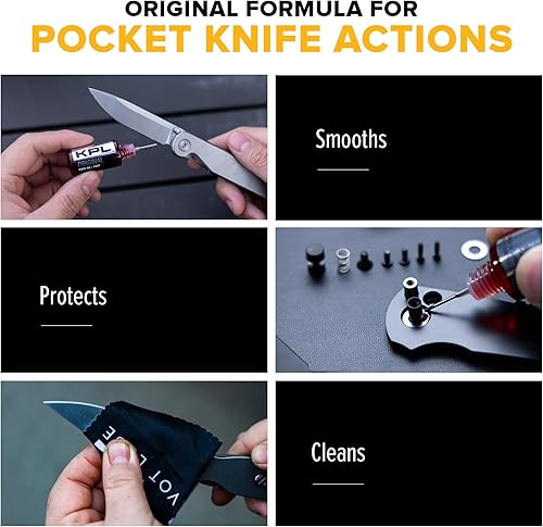 Miniatura 3 de Lubricante de pivote para cuchillo  Aceite original para cuchillas  Aceite sintético de rectificado para navaja de bolsillo  Lubricante de precisión