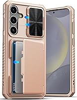 Vista 14 de ATATOO Funda para Samsung Galaxy S24 FE con tarjetero (almacena 4-5 tarjetas) [bloqueo RFID] y cubierta de cámara deslizante, protección de grado