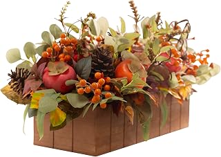 17in Persimmon & Pinecone Floral Arrangement