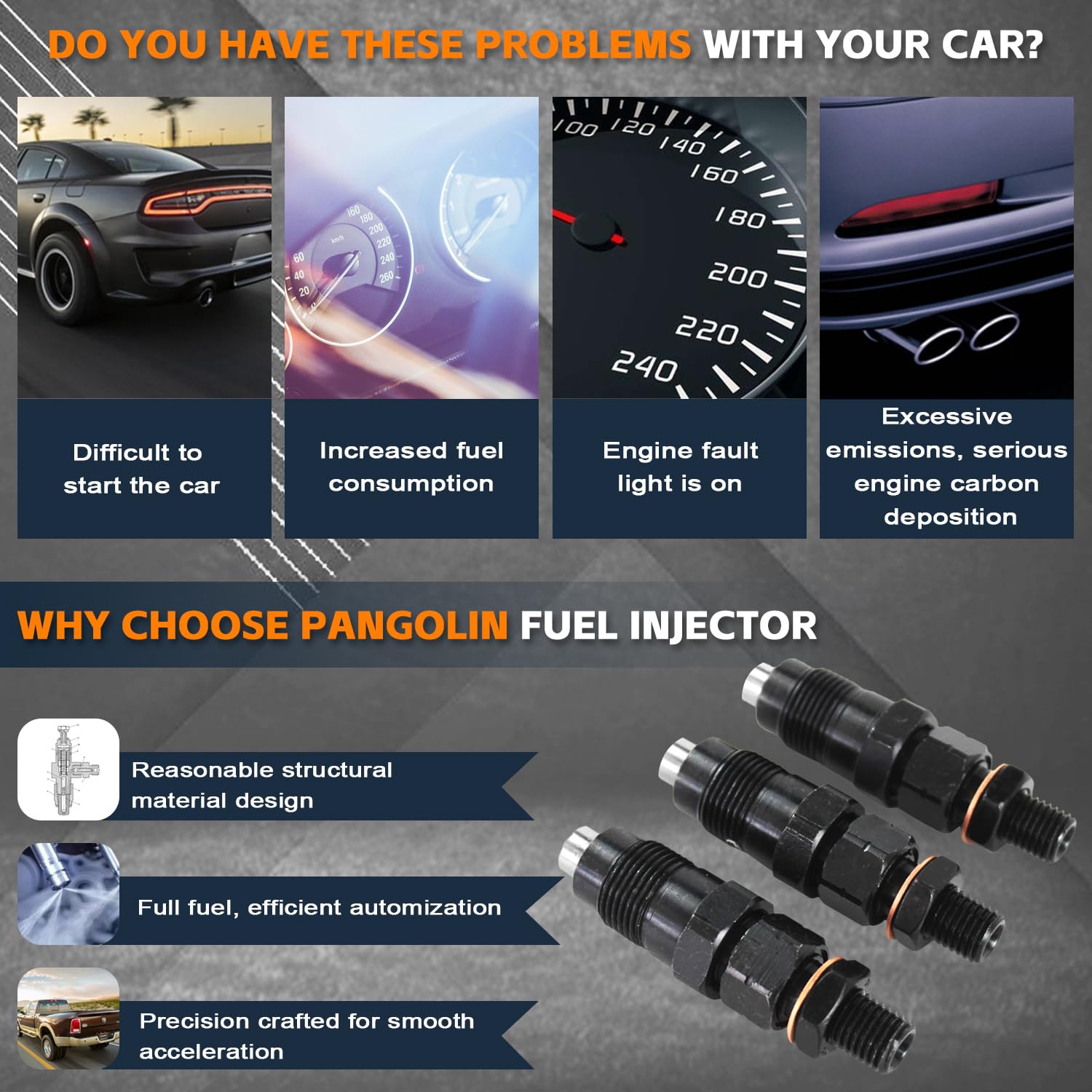 Amazon.com: PANGOLIN 131406360 SBA131406490 Fuel Injector 3PCS for  