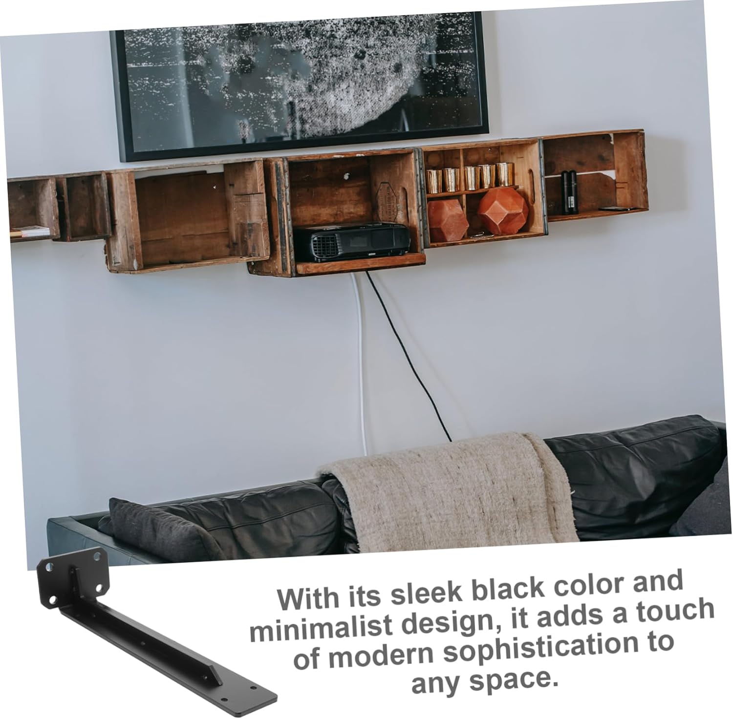 1pcs Wall Mounted Shelf Bracket Invisible Floating Shelf Support for Home Office Bathroom Living Room Heavy Duty Design for Easy Installation and Stylish Storage