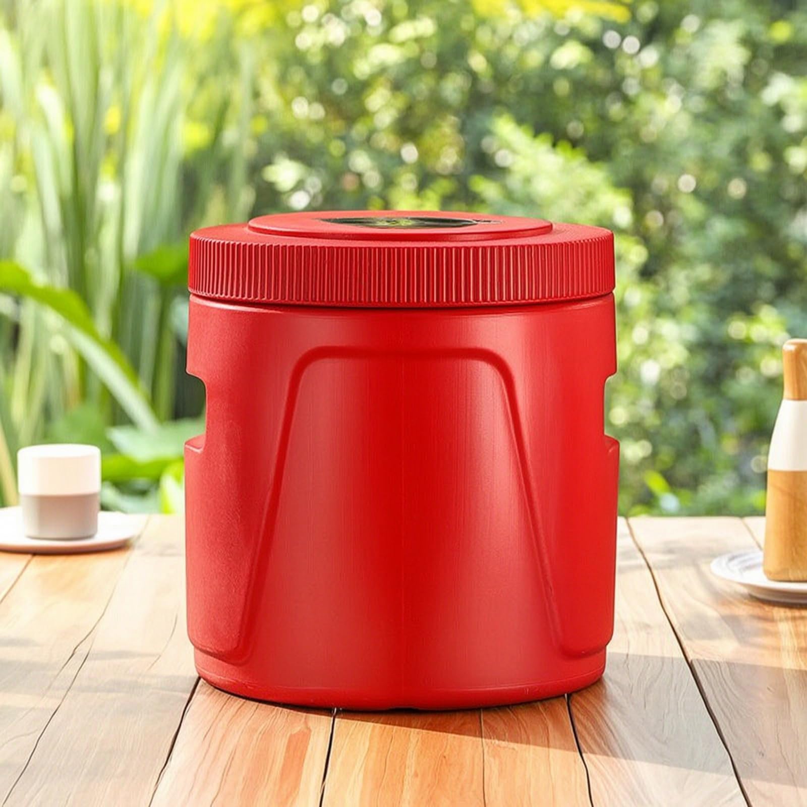 Baoblaze Recipiente Térmico Aislado Cubo Contenedor Depósito con Acerado Interior Antimanchas y Tapa Hermética de Rosca Asas Laterales Apto para Cocina Comercial Stands de Comida Catering, 20L