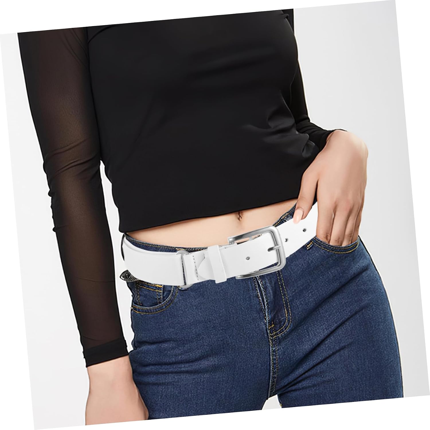 Belt Softball Baseball Football Girdle White Faux Leather Pu