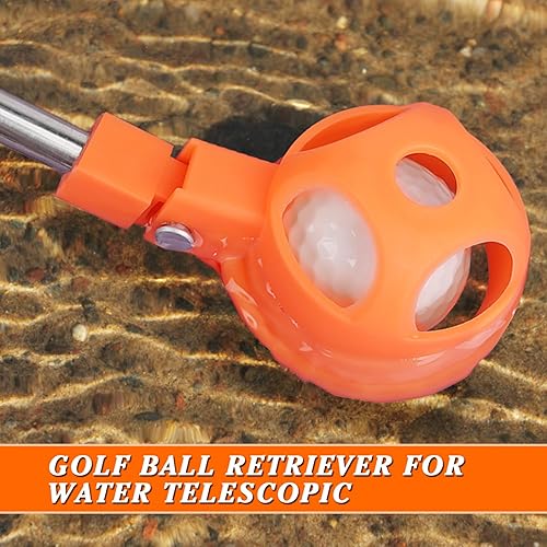 Miniatura 7 de BIRDIEBLAST Recuperador profesional de pelotas de golf, 9 pies12 pies15 pies20 pies, recuperador de pelotas de golf de acero inoxidable para