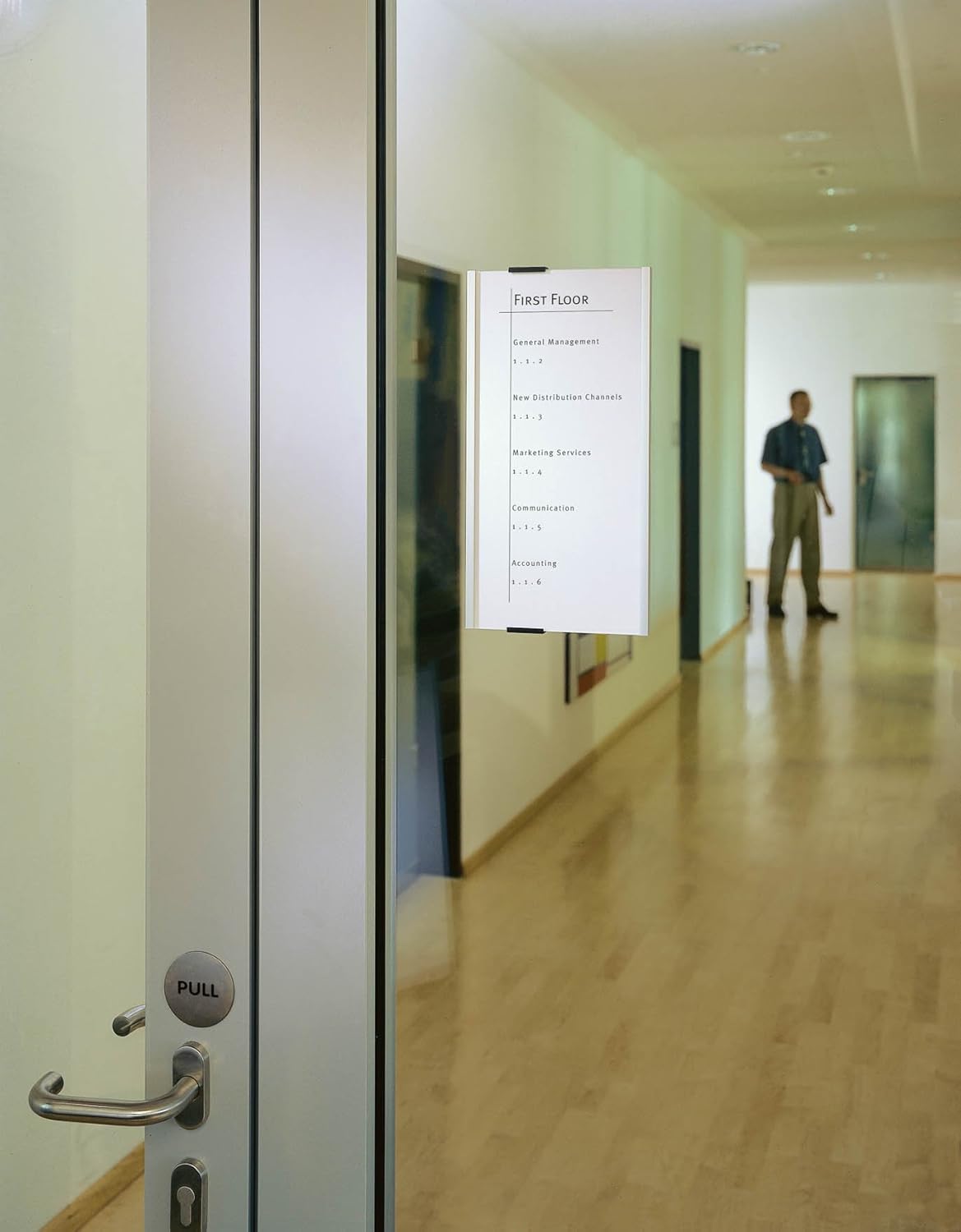 Durable 4808/23 Information Sign for Door and Wall, Silver