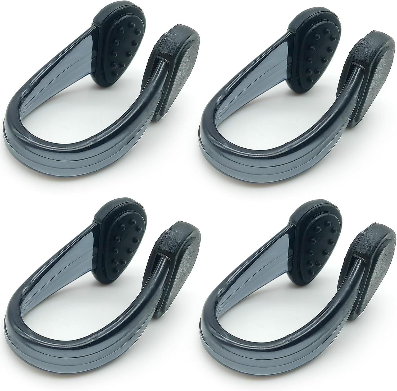 Set of 4 Waterproof Swimming Nose Clips for Adults Kids Age 8+ Nose Plugs for Diving Swimming and Other Water Sports (Black)