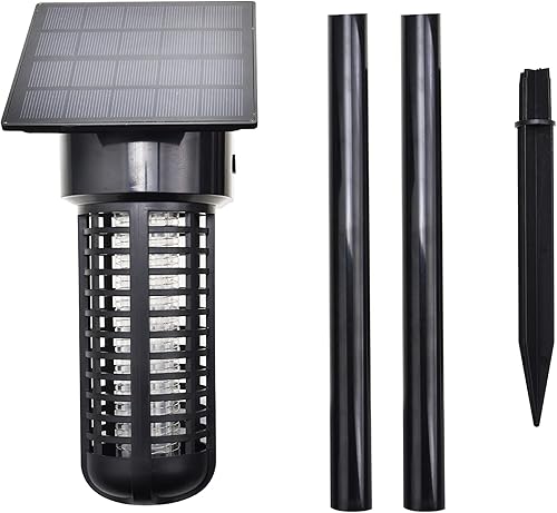 Miniatura 9 de VOLTORB Exterminador solar de insectos para exteriores, impermeable, funciona con energía solar, luz LED UV para exteriores, con panel solar