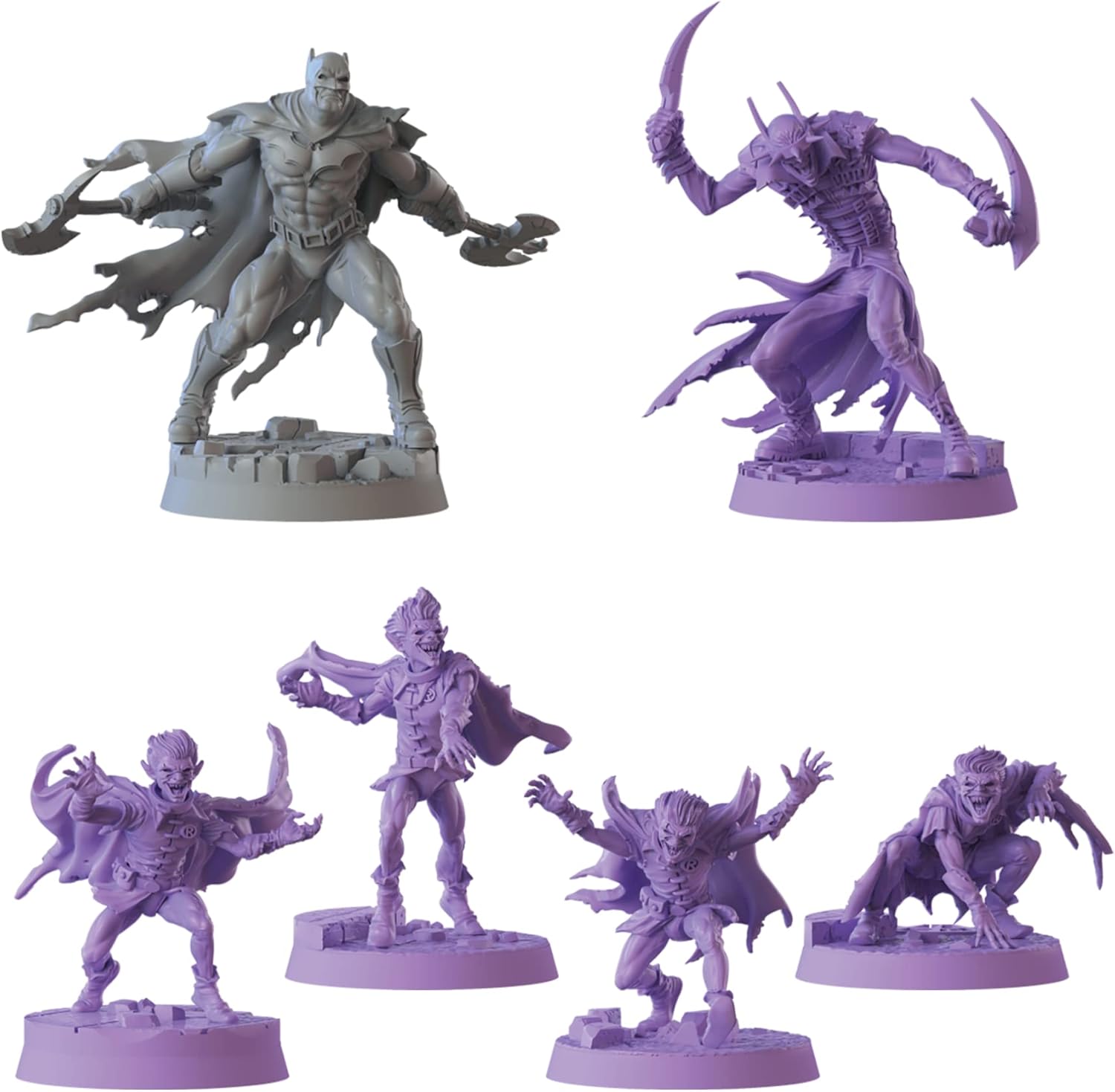 Zombicide Dark Night Metal Pack #1 - Battle The Batman Who Laughs and His Horrific Minions! Cooperative Strategy Board Game, Ages 14+, 1-6 Players, 60 Minute Playtime, Made by CMON