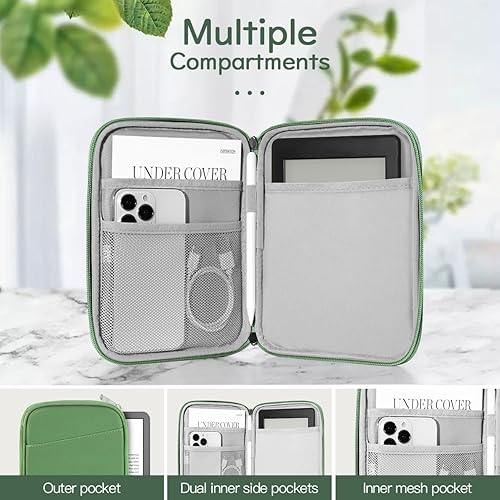 Vista 54 de Funda protectora de transporte de 6 a 7 pulgadas para Kindle Paperwhite de 11ª generación 2024/2022 de 6 pulgadas de 10ª/8ª generación 2019/2016