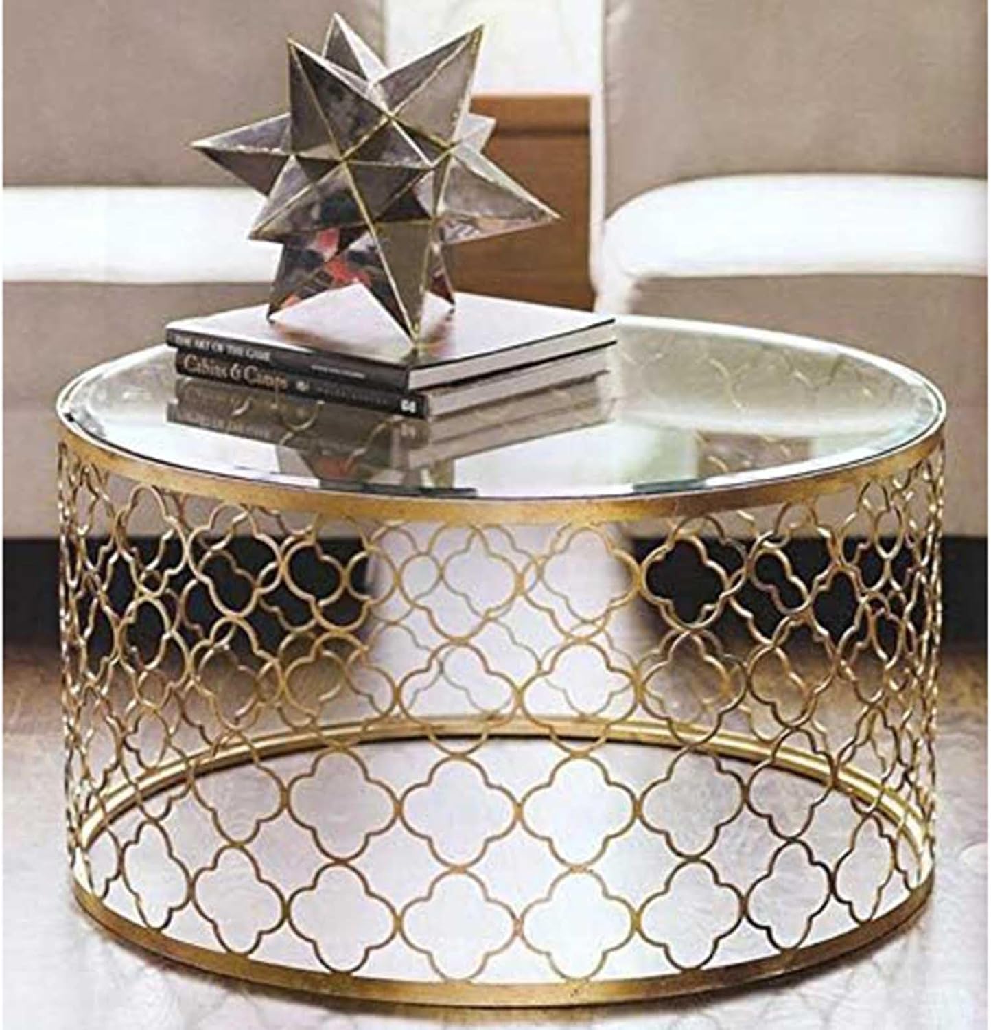 28" Tempered Glass Table Top Round Transparent Table Surface 1/4" Thick Polished Edge For Business Tables, Garden Tables Or Coffee Tables (Size : Ø 35cm(14Inch))