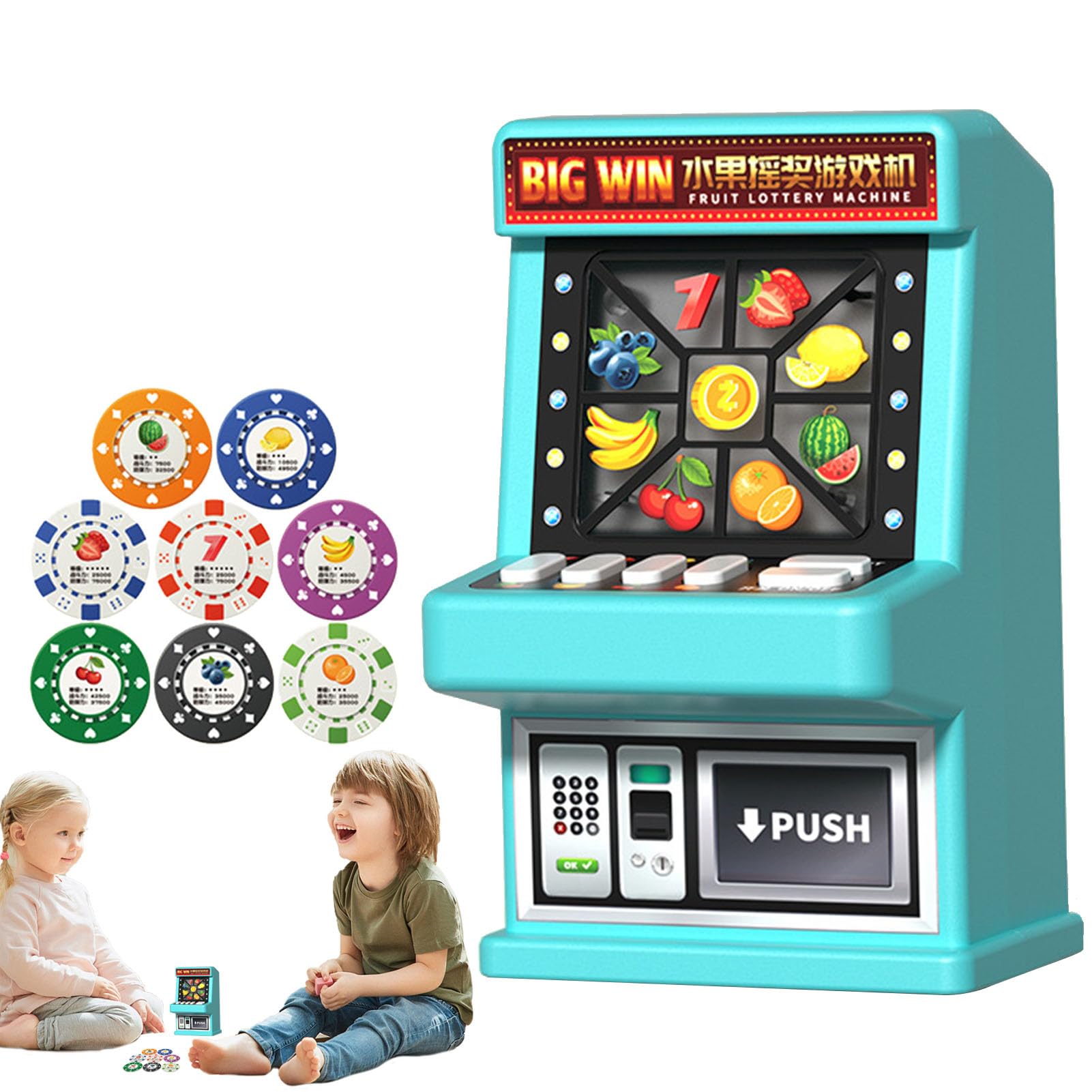 Amazon.co.jp: ラックプレイマシンおもちゃ、ポータブルミニスロット  