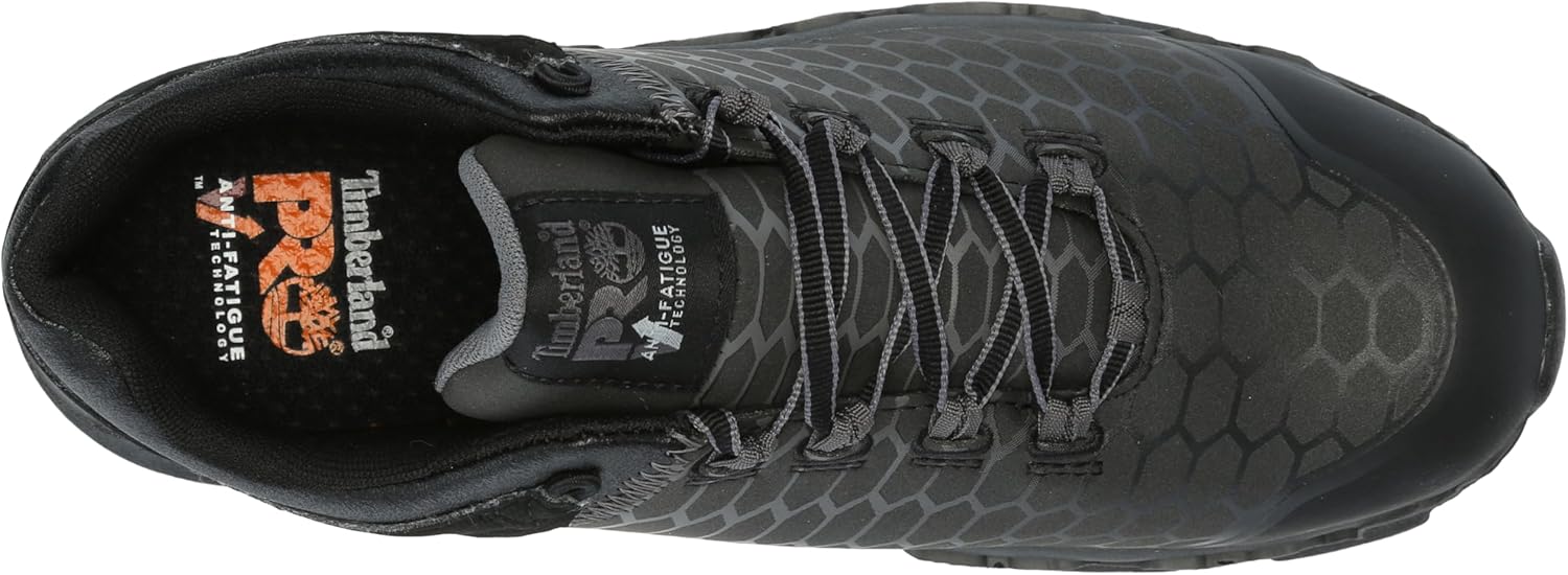 Timberland PRO Women's Powertrain Sport Alloy Safety Toe Industrial Athletic Work Shoe, Black/Grey-2024 NEW, 10M
