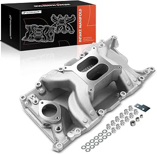 A-Premium Engine Aluminum Dual Plane Intake Manifold Compatible with Chrysler LA, Magnum, 318 340 360 8Cyl 5.2 5.9L, fits for Chrysler, Dodge, Plymouth & More Vehicles - 1967-2003, 1500-6500 RPM