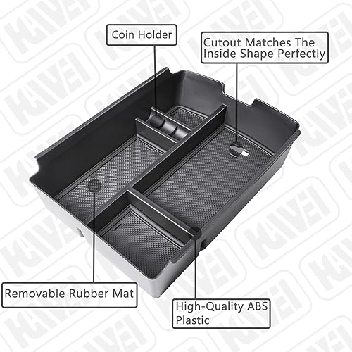 Miniatura 5 de Organizador de consola central compatible con accesorios VW Atlas y Cross Sport 2018 2019 2020 2021 2022 2023, caja de almacenamiento interior de