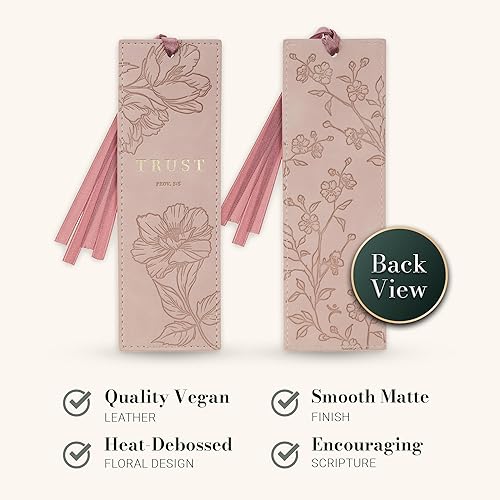 Miniatura 59 de Christian Art Gifts - Separador de piel sintética con cinta de satén y verso bíblico inspirador para mujeres y hombres, Marrón - Proverbios 31 Mujer