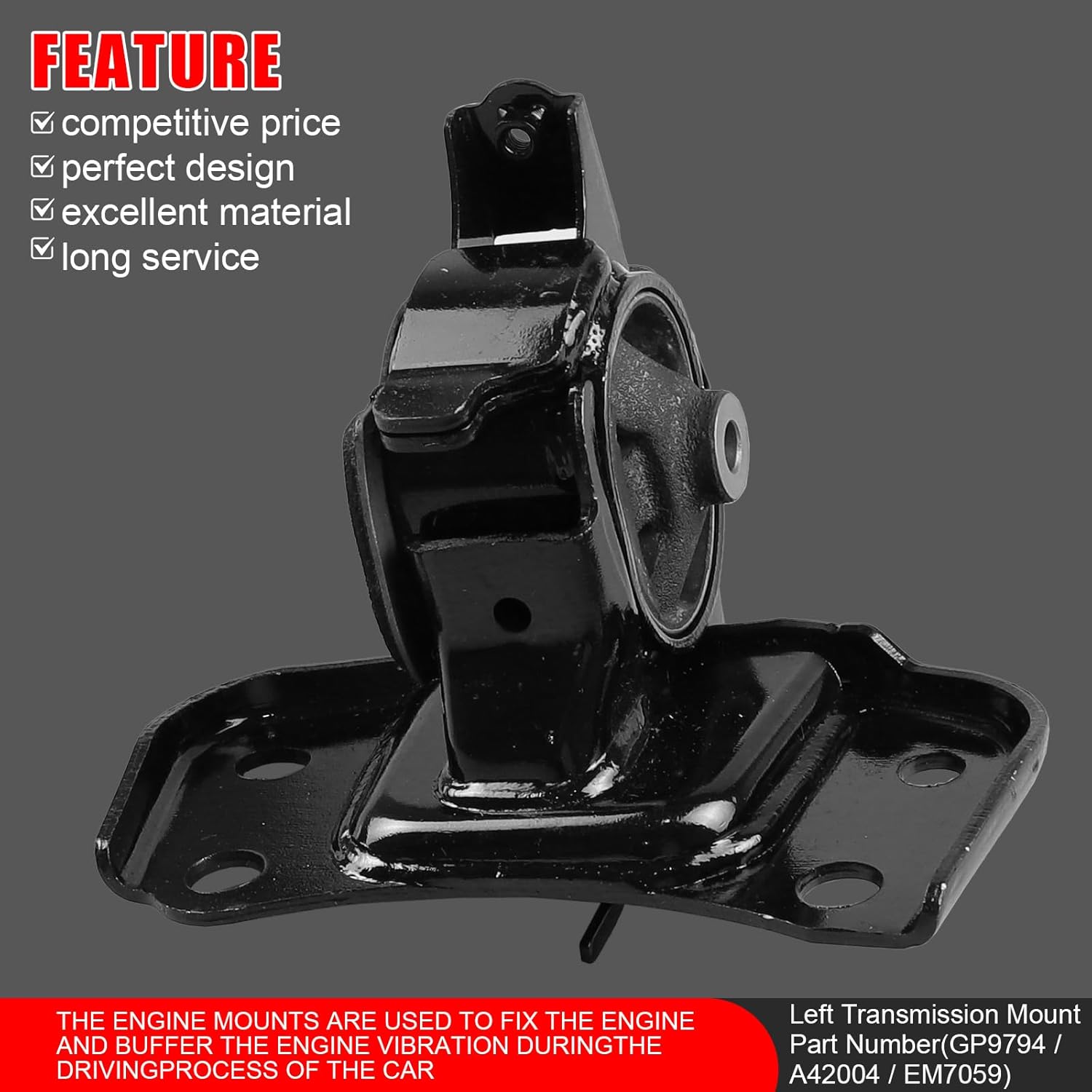 4Pcs Engine Motor & Transmission Mount Compatible with Toyota Prius/Prius Plug-in/Prius V 2010-2015 Set Replace OE# A62053 A42004 A72024 A62000