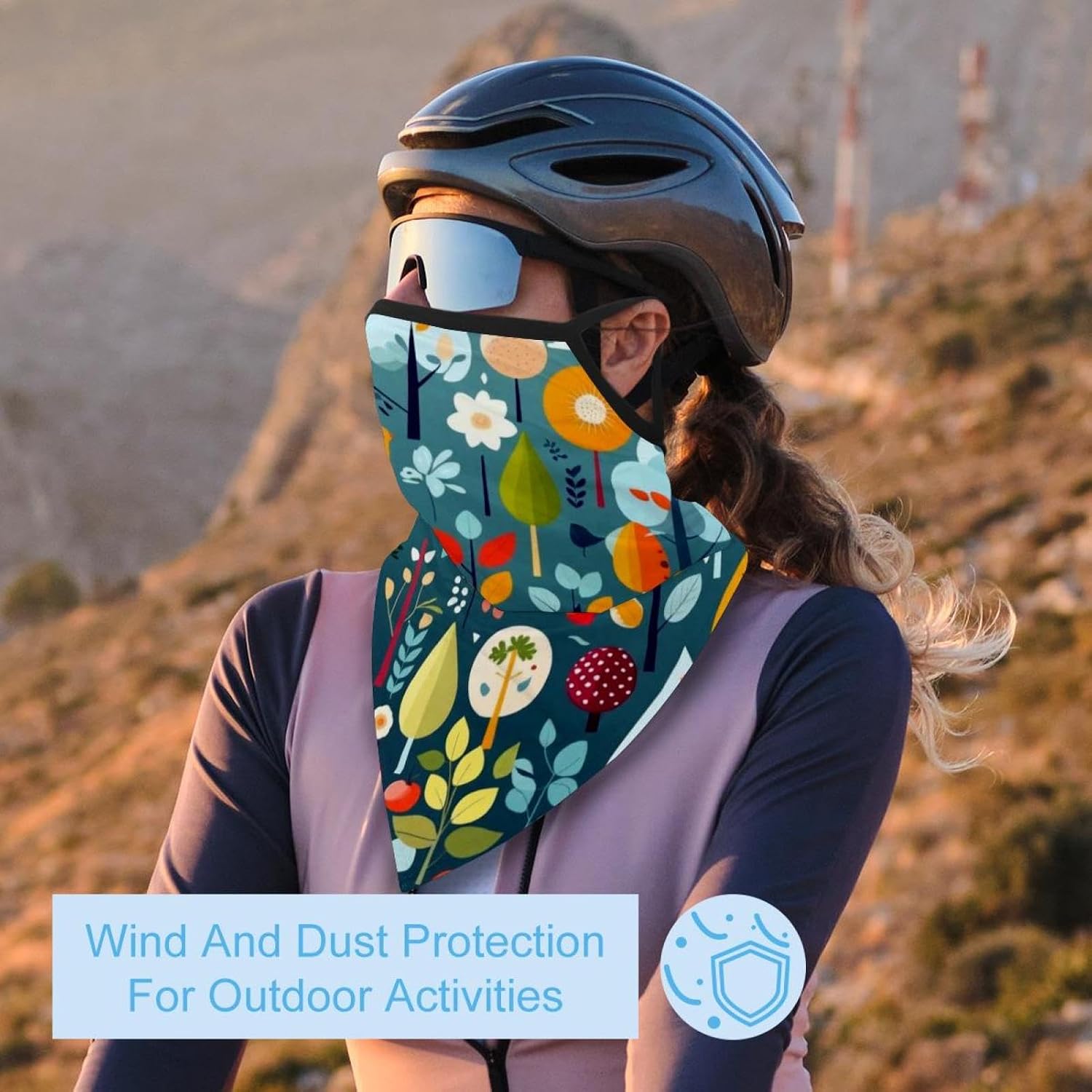 4 Pack Cute Owls Fishing Neck Gaiter - UV Face Mask Sun Protection for Men & Women