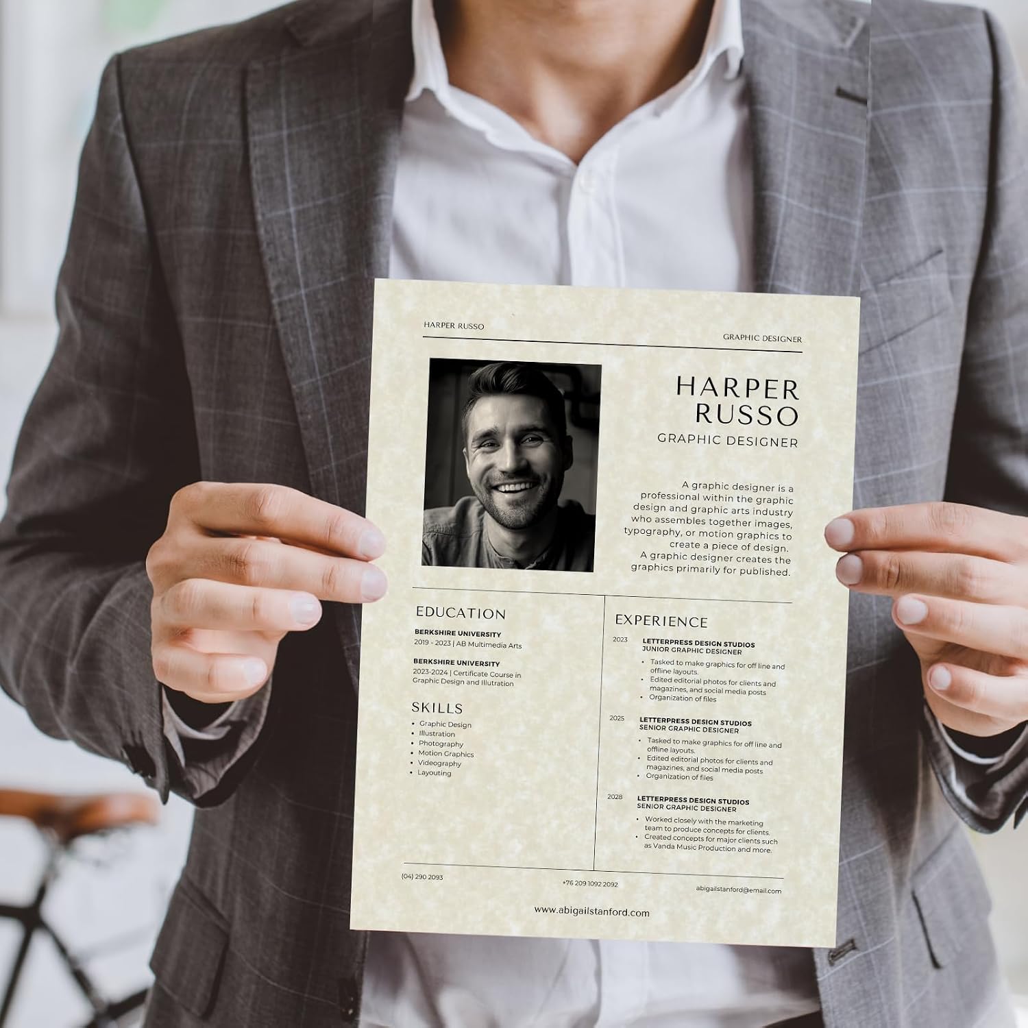 Parchment Resume Paper - 8.5 x11" Double-Sided Certificate Paper - 90 GSM Textured Stationary for Menus,Invitations,Resumes,Diplomas - Printing & Writing Friendly (Ivory,25 Sheets)